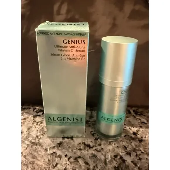 New in box Algenist Genius Ultimate Anti-Aging Vitamin C+ Serum 1 fl oz/ 30 ml